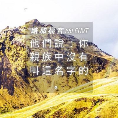 Picture 04 - 路 加 福 音 1:61 CUVT - 他 們 說 ： 你 親 族 中 沒 有 叫 這 - Bible Verse Picture