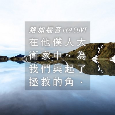 Picture 04 - 路 加 福 音 1:69 CUVT - 在 他 僕 人 大 衛 家 中 ， 為 我 們 - Bible Verse Picture