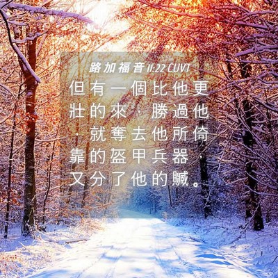 Picture 04 - 路 加 福 音 11:22 CUVT - 但 有 一 個 比 他 更 壯 的 來 ， 勝 - Bible Verse Picture