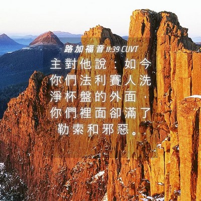Picture 04 - 路 加 福 音 11:39 CUVT - 主 對 他 說 ： 如 今 你 們 法 利 賽 - Bible Verse Picture