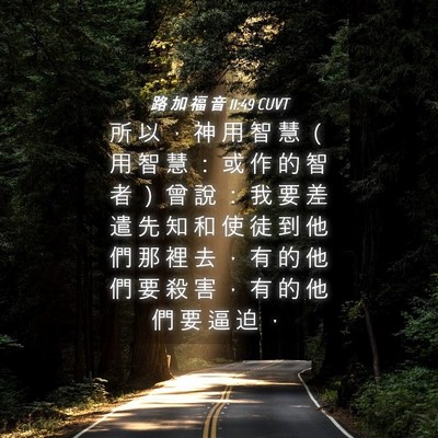 Picture 04 - 路 加 福 音 11:49 CUVT - 所 以 ， 神 用 智 慧 （ 用 智 慧 ： - Bible Verse Picture