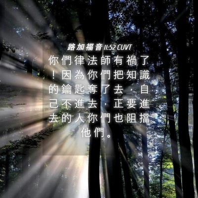 Picture 04 - 路 加 福 音 11:52 CUVT - 你 們 律 法 師 有 禍 了 ！ 因 為 你 - Bible Verse Picture