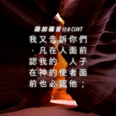 Picture 04 - 路 加 福 音 12:8 CUVT - 我 又 告 訴 你 們 ， 凡 在 人 面 前 - Bible Verse Picture