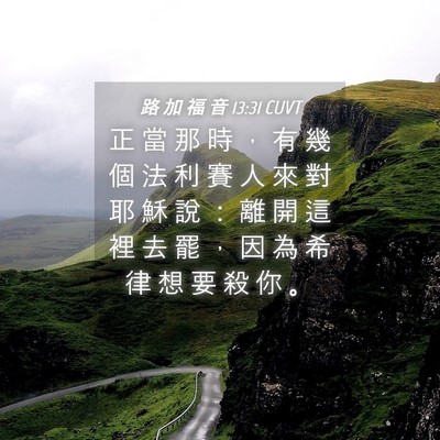 Picture 04 - 路 加 福 音 13:31 CUVT - 正 當 那 時 ， 有 幾 個 法 利 賽 人 - Bible Verse Picture