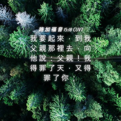 Picture 04 - 路 加 福 音 15:18 CUVT - 我 要 起 來 ， 到 我 父 親 那 裡 去 - Bible Verse Picture