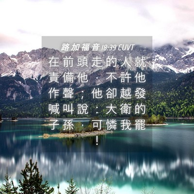 Picture 04 - 路 加 福 音 18:39 CUVT - 在 前 頭 走 的 人 就 責 備 他 ， 不 - Bible Verse Picture