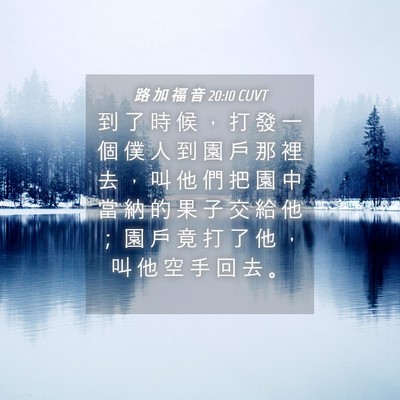 Picture 04 - 路 加 福 音 20:10 CUVT - 到 了 時 候 ， 打 發 一 個 僕 人 到 - Bible Verse Picture
