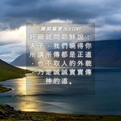 Picture 04 - 路 加 福 音 20:21 CUVT - 奸 細 就 問 耶 穌 說 ： 夫 子 ， 我 - Bible Verse Picture