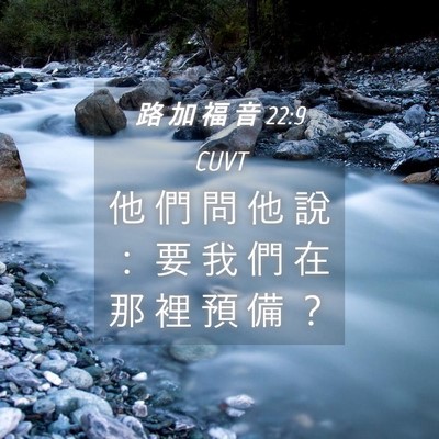 Picture 04 - 路 加 福 音 22:9 CUVT - 他 們 問 他 說 ： 要 我 們 在 那 裡 - Bible Verse Picture