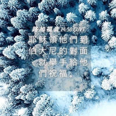 Picture 04 - 路 加 福 音 24:50 CUVT - 耶 穌 領 他 們 到 伯 大 尼 的 對 面 - Bible Verse Picture