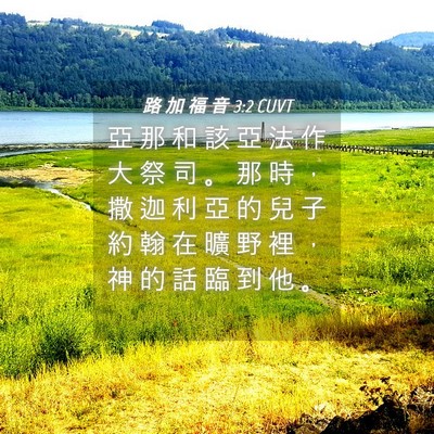 Picture 04 - 路 加 福 音 3:2 CUVT - 亞 那 和 該 亞 法 作 大 祭 司 。 那 - Bible Verse Picture