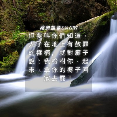 Picture 04 - 路 加 福 音 5:24 CUVT - 但 要 叫 你 們 知 道 ， 人 子 在 地 - Bible Verse Picture