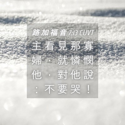 Picture 04 - 路 加 福 音 7:13 CUVT - 主 看 見 那 寡 婦 ， 就 憐 憫 他 ， - Bible Verse Picture