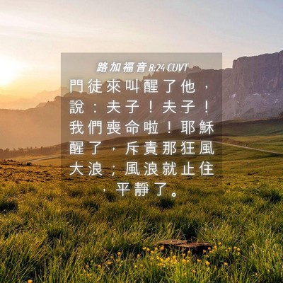 Picture 04 - 路 加 福 音 8:24 CUVT - 門 徒 來 叫 醒 了 他 ， 說 ： 夫 子 - Bible Verse Picture
