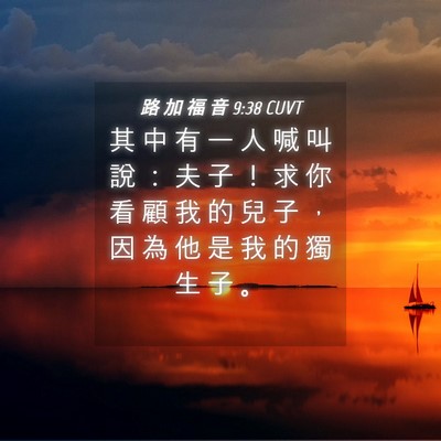 Picture 04 - 路 加 福 音 9:38 CUVT - 其 中 有 一 人 喊 叫 說 ： 夫 子 ！ - Bible Verse Picture