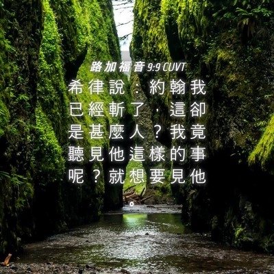 Picture 04 - 路 加 福 音 9:9 CUVT - 希 律 說 ： 約 翰 我 已 經 斬 了 ， - Bible Verse Picture