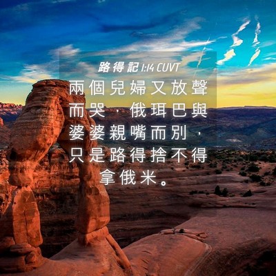Picture 04 - 路 得 記 1:14 CUVT - 兩 個 兒 婦 又 放 聲 而 哭 ， 俄 珥 - Bible Verse Picture