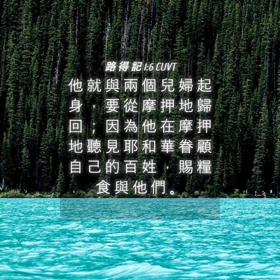 Picture 04 - 路 得 記 1:6 CUVT - 他 就 與 兩 個 兒 婦 起 身 ， 要 從 - Bible Verse Picture