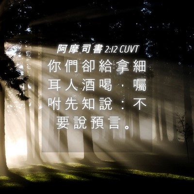 Picture 04 - 阿 摩 司 書 2:12 CUVT - 你 們 卻 給 拿 細 耳 人 酒 喝 ， 囑 - Bible Verse Picture