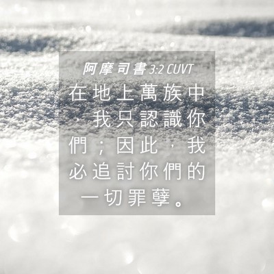 Picture 04 - 阿 摩 司 書 3:2 CUVT - 在 地 上 萬 族 中 ， 我 只 認 識 你 - Bible Verse Picture