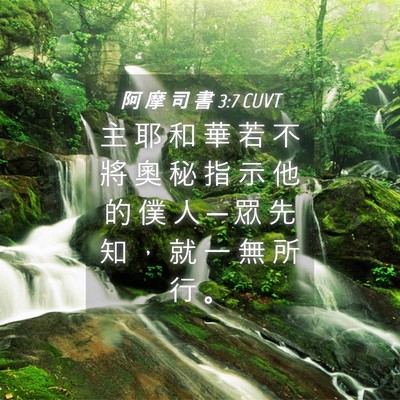 Picture 04 - 阿 摩 司 書 3:7 CUVT - 主 耶 和 華 若 不 將 奧 秘 指 示 他 - Bible Verse Picture