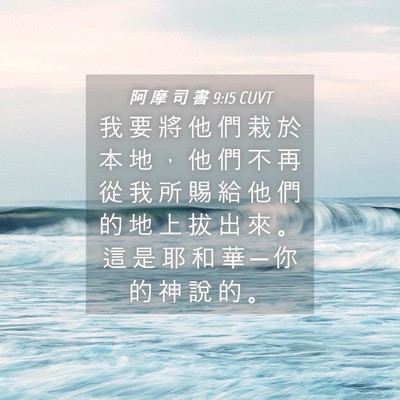 Picture 04 - 阿 摩 司 書 9:15 CUVT - 我 要 將 他 們 栽 於 本 地 ， 他 們 - Bible Verse Picture