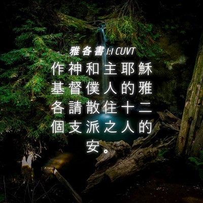 Picture 04 - 雅 各 書 1:1 CUVT - 作 神 和 主 耶 穌 基 督 僕 人 的 雅 - Bible Verse Picture