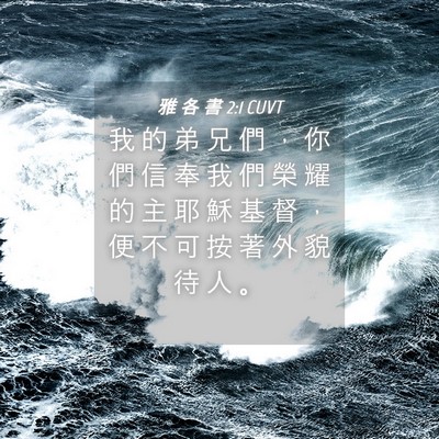 Picture 04 - 雅 各 書 2:1 CUVT - 我 的 弟 兄 們 ， 你 們 信 奉 我 們 - Bible Verse Picture