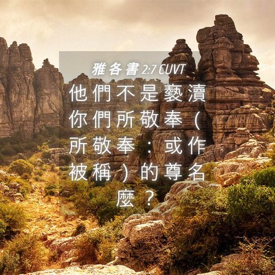 Picture 04 - 雅 各 書 2:7 CUVT - 他 們 不 是 褻 瀆 你 們 所 敬 奉 （ - Bible Verse Picture