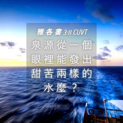 Picture 04 - 雅 各 書 3:11 CUVT - 泉 源 從 一 個 眼 裡 能 發 出 甜 苦 - Bible Verse Picture