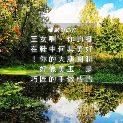 Picture 04 - 雅 歌 7:1 CUVT - 王 女 啊 ， 你 的 腳 在 鞋 中 何 其 - Bible Verse Picture