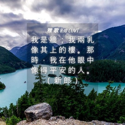Picture 04 - 雅 歌 8:10 CUVT - 我 是 牆 ； 我 兩 乳 像 其 上 的 樓 - Bible Verse Picture