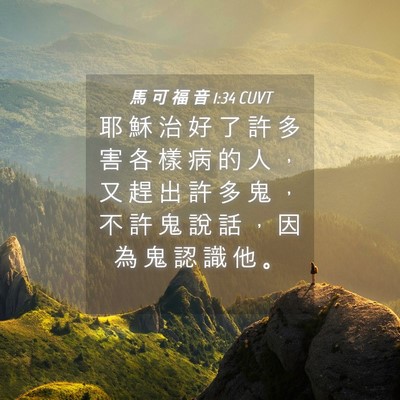 Picture 04 - 馬 可 福 音 1:34 CUVT - 耶 穌 治 好 了 許 多 害 各 樣 病 的 - Bible Verse Picture