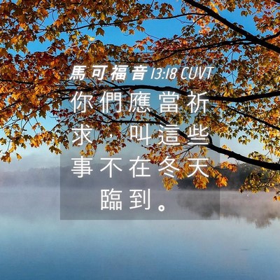 Picture 04 - 馬 可 福 音 13:18 CUVT - 你 們 應 當 祈 求 ， 叫 這 些 事 不 - Bible Verse Picture