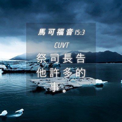 Picture 04 - 馬 可 福 音 15:3 CUVT - 祭 司 長 告 他 許 多 的 事 - Bible Verse Picture