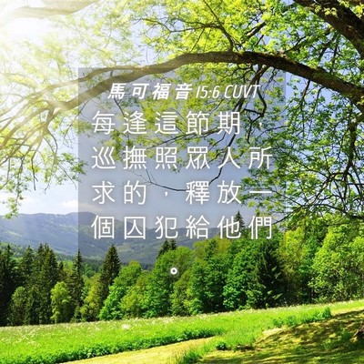 Picture 04 - 馬 可 福 音 15:6 CUVT - 每 逢 這 節 期 ， 巡 撫 照 眾 人 所 - Bible Verse Picture