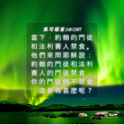 Picture 04 - 馬 可 福 音 2:18 CUVT - 當 下 ， 約 翰 的 門 徒 和 法 利 賽 - Bible Verse Picture