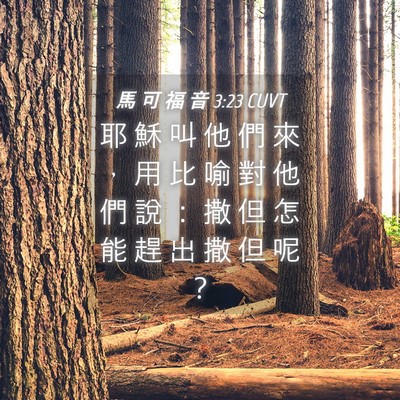 Picture 04 - 馬 可 福 音 3:23 CUVT - 耶 穌 叫 他 們 來 ， 用 比 喻 對 他 - Bible Verse Picture