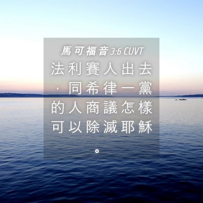 Picture 04 - 馬 可 福 音 3:6 CUVT - 法 利 賽 人 出 去 ， 同 希 律 一 黨 - Bible Verse Picture