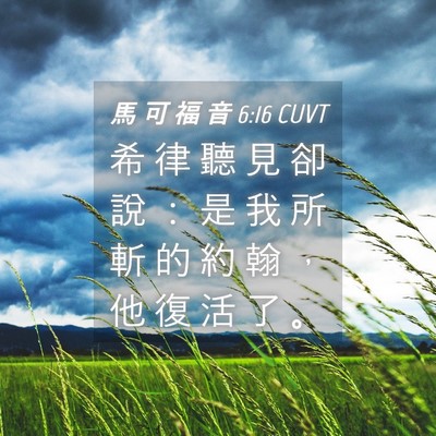 Picture 04 - 馬 可 福 音 6:16 CUVT - 希 律 聽 見 卻 說 ： 是 我 所 斬 的 - Bible Verse Picture