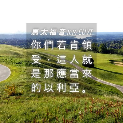 Picture 04 - 馬 太 福 音 11:14 CUVT - 你 們 若 肯 領 受 ， 這 人 就 是 那 - Bible Verse Picture