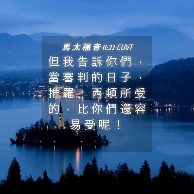 Picture 04 - 馬 太 福 音 11:22 CUVT - 但 我 告 訴 你 們 ， 當 審 判 的 日 - Bible Verse Picture