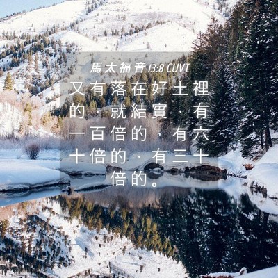 Picture 04 - 馬 太 福 音 13:8 CUVT - 又 有 落 在 好 土 裡 的 ， 就 結 實 - Bible Verse Picture