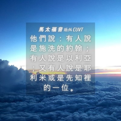 Picture 04 - 馬 太 福 音 16:14 CUVT - 他 們 說 ： 有 人 說 是 施 洗 的 約 - Bible Verse Picture