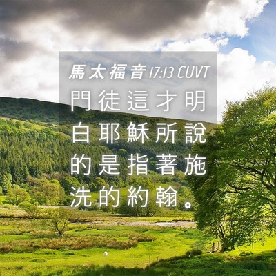 Picture 04 - 馬 太 福 音 17:13 CUVT - 門 徒 這 才 明 白 耶 穌 所 說 的 是 - Bible Verse Picture