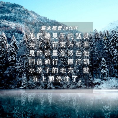 Picture 04 - 馬 太 福 音 2:9 CUVT - 他 們 聽 見 王 的 話 就 去 了 。 在 - Bible Verse Picture