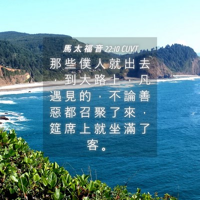 Picture 04 - 馬 太 福 音 22:10 CUVT - 那 些 僕 人 就 出 去 ， 到 大 路 上 - Bible Verse Picture