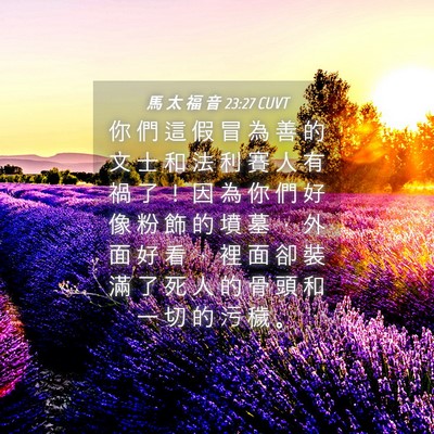 Picture 04 - 馬 太 福 音 23:27 CUVT - 你 們 這 假 冒 為 善 的 文 士 和 法 - Bible Verse Picture