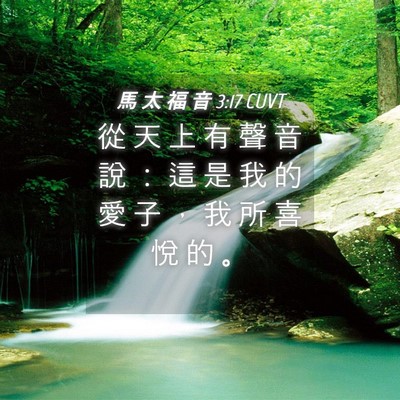 Picture 04 - 馬 太 福 音 3:17 CUVT - 從 天 上 有 聲 音 說 ： 這 是 我 的 - Bible Verse Picture