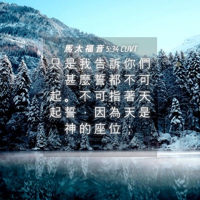 Picture 04 - 馬 太 福 音 5:34 CUVT - 只 是 我 告 訴 你 們 ， 甚 麼 誓 都 - Bible Verse Picture
